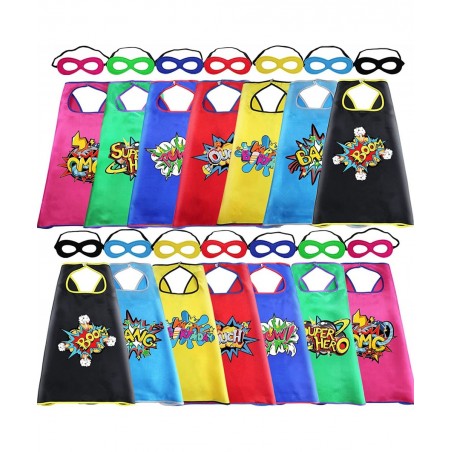 Superhero-Capes and Masks for Kids Superhero Party Favors Children Superhero Capes Halloween Costume 14 Packs $49.14 Kids' Dr...