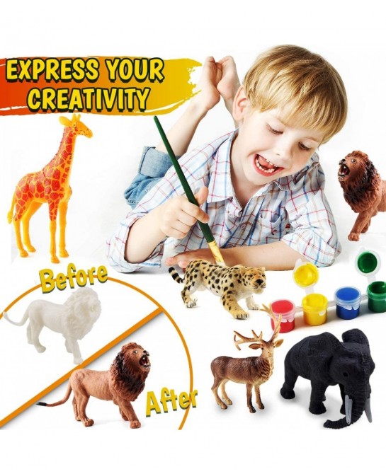 Kids Crafts and Arts Set Painting Kit - Animal Toys Art and Craft Supplies Party Favors for Boys Girls Age 4 5 6 7 Years Old ...