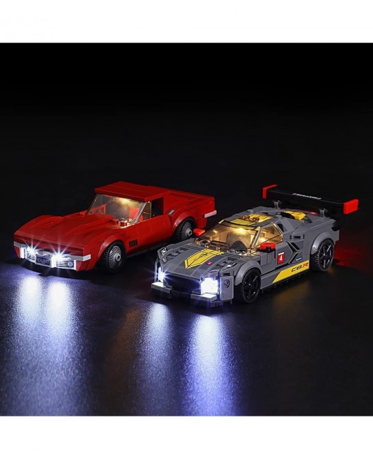 Light Kit Compatible with Lego Chevrolet Corvette C8.R Race Car and 1968 Chevrolet Corvette - for Speed Champions 76903 (Lego...