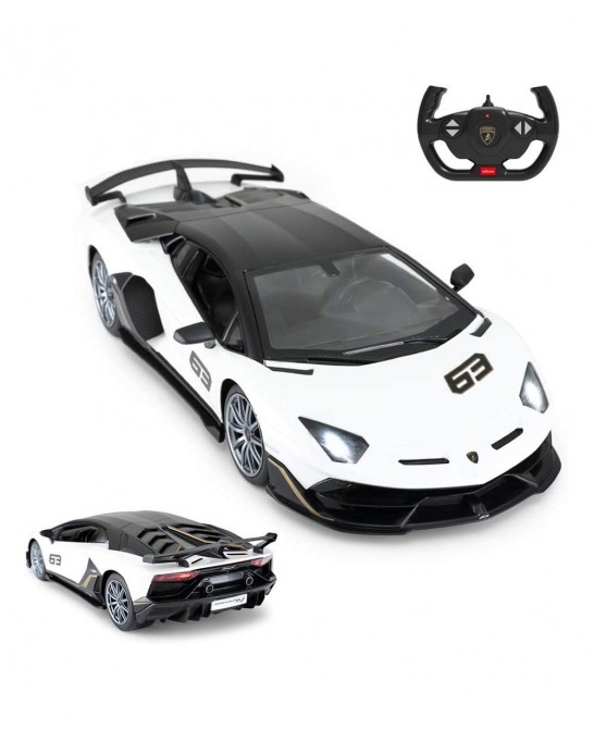 Toy Lamborghini Car 1:14 Lamborghini Aventador SVJ Remote Control Model Car Super RC Sport Racing Car for Kids Boys Gifts 2.4...
