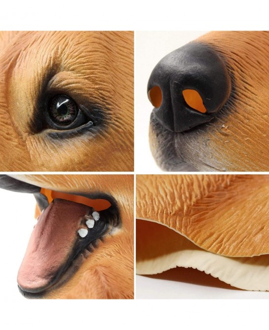 Labrador Mask - Halloween Latex Animal Dog Head Mask $28.04 Kids' Dress-Up Accessories