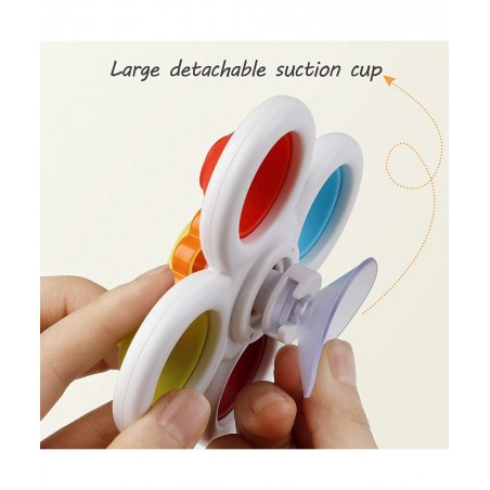 Suction Cup Spinner Toys: 3PCS Kids Spinning Top Toys Baby Dimple Toy Sensory Toys Fidget Spinners Suction Cup Babies Bath To...
