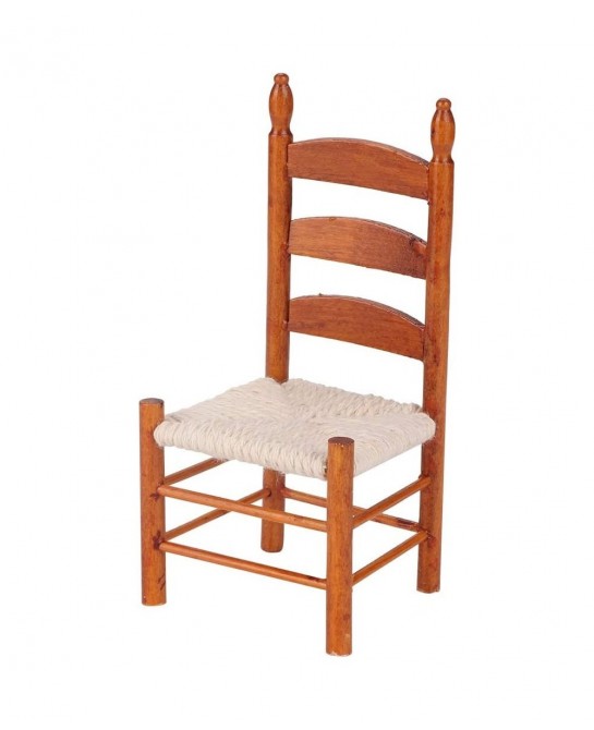 1:12 Wooden Dollhouse Chair Miniature Chair Simulation Portable Vintage for Doll Lovers(Red Brown) $22.36 Dollhouse Accessories