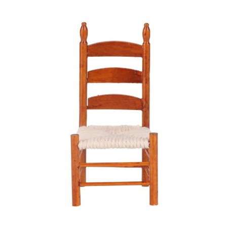1:12 Wooden Dollhouse Chair Miniature Chair Simulation Portable Vintage for Doll Lovers(Red Brown) $22.36 Dollhouse Accessories
