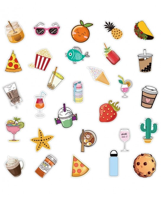 Food Stickers for Hydro Flask 100 Pack Cute Waterproof Vinyl Water Bottles Stickers for Teens Girls $16.68 Kids' Stickers