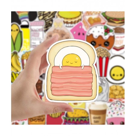 Food Stickers for Hydro Flask 100 Pack Cute Waterproof Vinyl Water Bottles Stickers for Teens Girls $16.68 Kids' Stickers