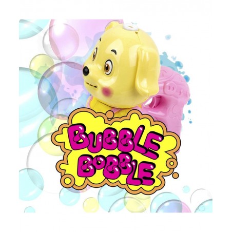 Dog Shaped Bubble Blower for Kids Light Up Bubble Blaster Machine Gun with Refill Solution Music and Lights Effect Bubble Sho...