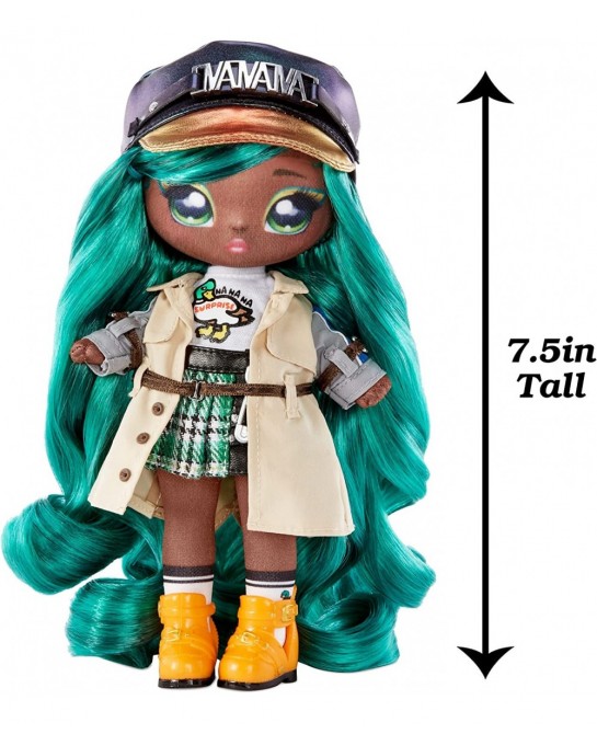Glam Series 2 Mallory Duckington - Duck-Inspired 7.5" Fashion Doll with Green Hair and Metallic Clip-on Duck Purse 2-in-1 Gif...