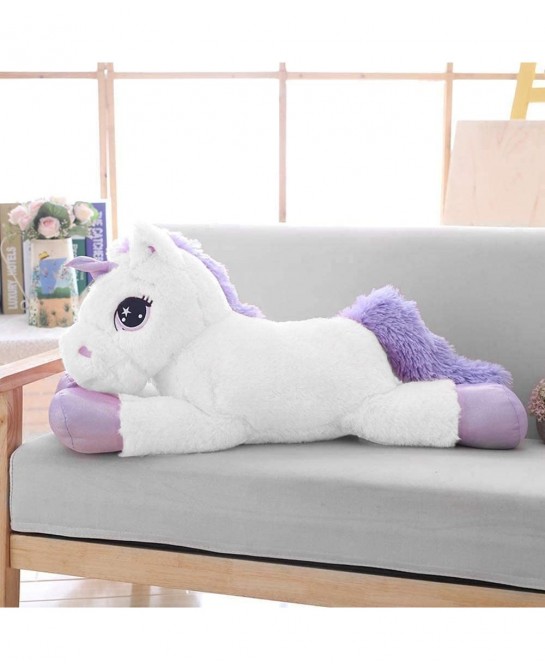 Big Unicorn Stuffed Animal Toys Soft Unicorn Plush Pillow for Girls White 24'' $51.35 Stuffed Animals & Teddy Bears