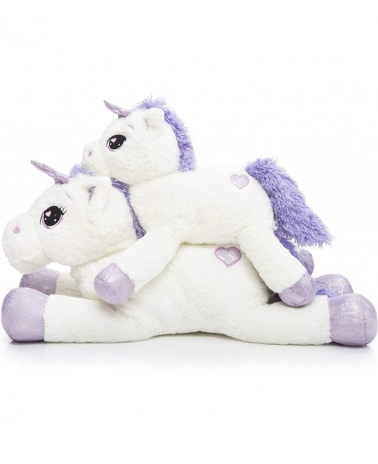 Big Unicorn Stuffed Animal Toys Soft Unicorn Plush Pillow for Girls White 24'' $51.35 Stuffed Animals & Teddy Bears