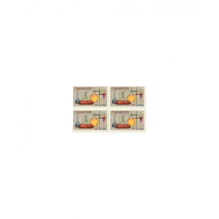 Chemistry Set of 4 x 13 Cent US Postage Stamps NEW Scot 1685 $13.36 Collectible Postage Stamps