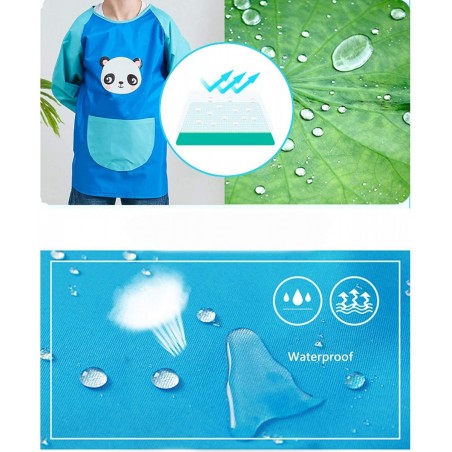 Unisex Boys Girls Waterproof Art Smock Kids Painting Aprons with Pockets Long Sleeve&Sleeveless Age 3-12 Years $20.51 Kids' A...