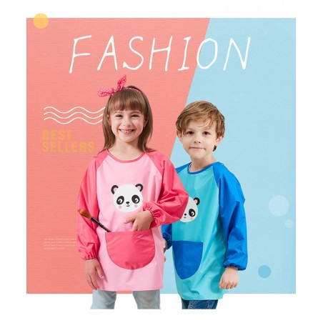 Unisex Boys Girls Waterproof Art Smock Kids Painting Aprons with Pockets Long Sleeve&Sleeveless Age 3-12 Years $20.51 Kids' A...