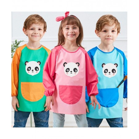 Unisex Boys Girls Waterproof Art Smock Kids Painting Aprons with Pockets Long Sleeve&Sleeveless Age 3-12 Years $20.51 Kids' A...