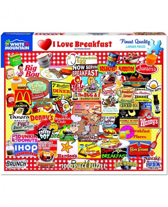 Puzzles I Love Breakfast - 1000 Piece Jigsaw Puzzle $33.24 Jigsaw Puzzles