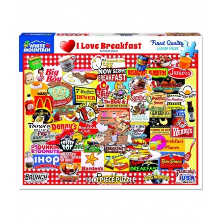 Puzzles I Love Breakfast - 1000 Piece Jigsaw Puzzle $33.24 Jigsaw Puzzles