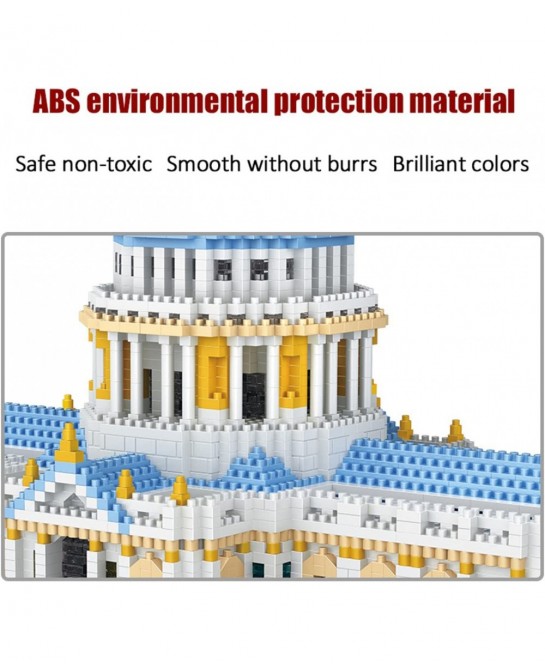 Architecture St. Paul's Cathedral Building Blocks Set Model Kit Toys Gift for Kids and Adults World Famous Landmark 3D Puzzle...