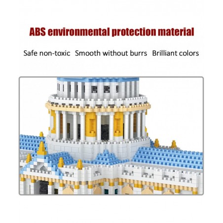 Architecture St. Paul's Cathedral Building Blocks Set Model Kit Toys Gift for Kids and Adults World Famous Landmark 3D Puzzle...