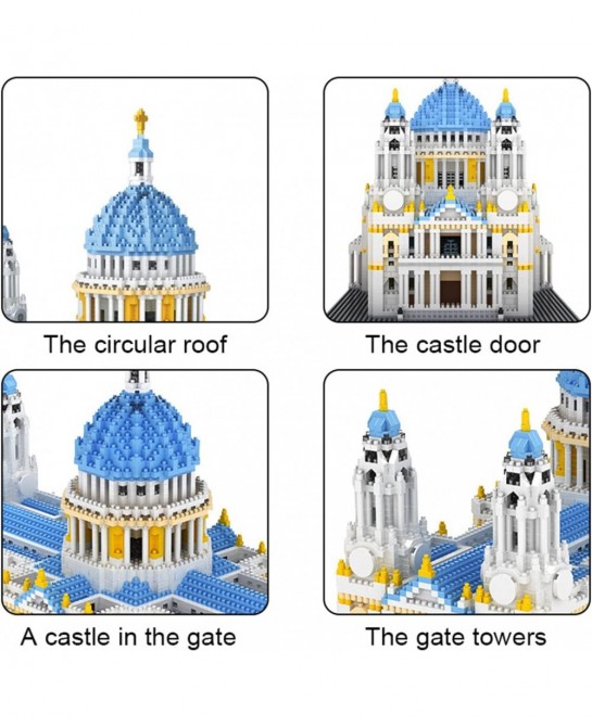 Architecture St. Paul's Cathedral Building Blocks Set Model Kit Toys Gift for Kids and Adults World Famous Landmark 3D Puzzle...