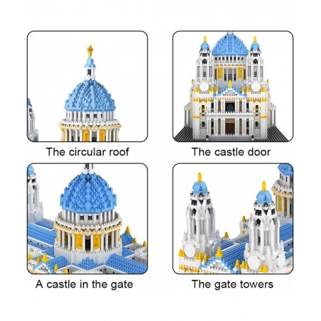 Architecture St. Paul's Cathedral Building Blocks Set Model Kit Toys Gift for Kids and Adults World Famous Landmark 3D Puzzle...