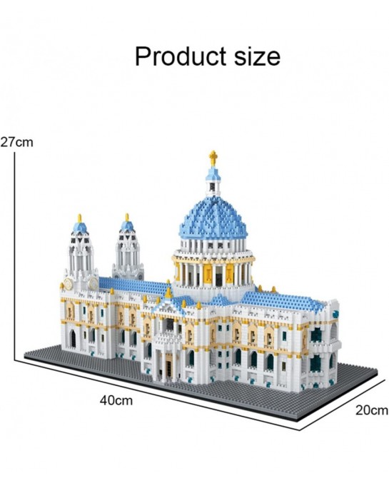 Architecture St. Paul's Cathedral Building Blocks Set Model Kit Toys Gift for Kids and Adults World Famous Landmark 3D Puzzle...