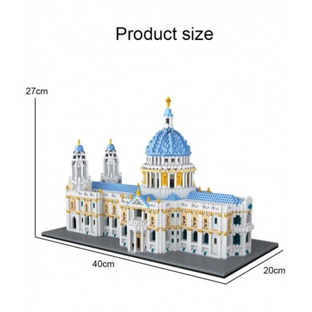 Architecture St. Paul's Cathedral Building Blocks Set Model Kit Toys Gift for Kids and Adults World Famous Landmark 3D Puzzle...