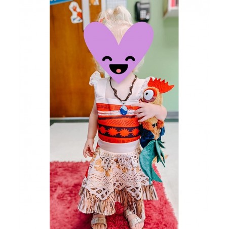 Toddler Little Girls Princess Dress Outfit with Ruffle Sleeve for Moana Cosplay Costume Party Dress up $30.73 Kids' Costumes