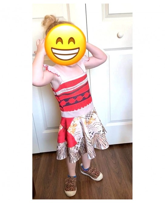 Toddler Little Girls Princess Dress Outfit with Ruffle Sleeve for Moana Cosplay Costume Party Dress up $30.73 Kids' Costumes