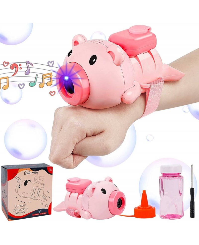 Bubble Machine Automatic Lighted Music Bubble Blower with Wrist Strap & Bubble Solution Kids Wrist Bubble Maker Over 600 Bubb...
