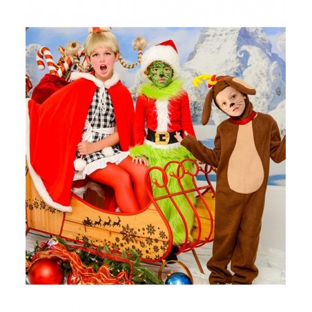 Toddler Baby Boys Girls Christmas Cosplay Costume Outfits Green Furry Monster Party Dress up Outfits for Kids $62.71 Kids' Co...