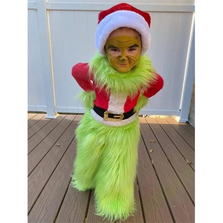 Toddler Baby Boys Girls Christmas Cosplay Costume Outfits Green Furry Monster Party Dress up Outfits for Kids $62.71 Kids' Co...
