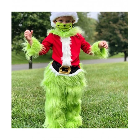 Toddler Baby Boys Girls Christmas Cosplay Costume Outfits Green Furry Monster Party Dress up Outfits for Kids $62.71 Kids' Co...