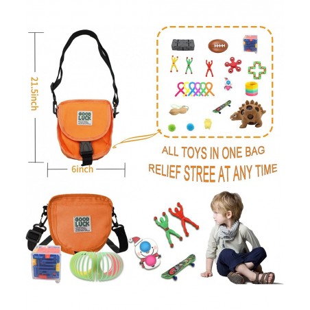 25Pcs Fidget Toys Pack Relief Stress and Anxiety Sensory Toy for Adults Children Autistic Kids ADHD Special Gadgets for Party...