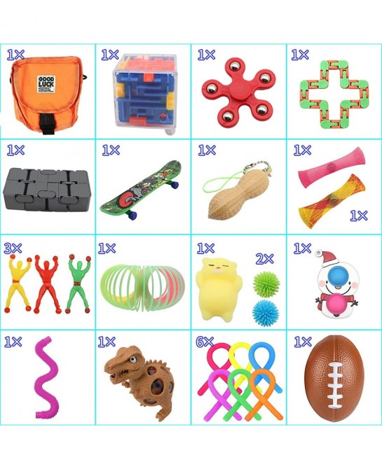 25Pcs Fidget Toys Pack Relief Stress and Anxiety Sensory Toy for Adults Children Autistic Kids ADHD Special Gadgets for Party...