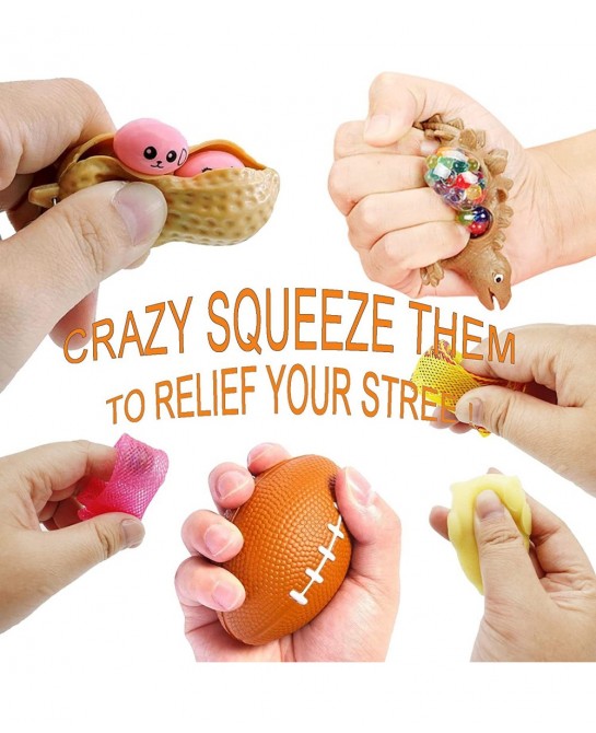 25Pcs Fidget Toys Pack Relief Stress and Anxiety Sensory Toy for Adults Children Autistic Kids ADHD Special Gadgets for Party...