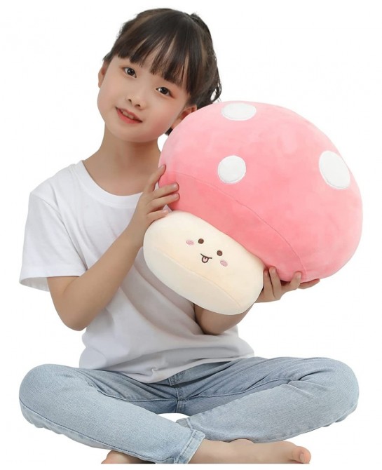 12.6" Mushroom Stuffed Animal Cute Big Mushroom Squishy Soft Hug Pillow Animals Plush Toy Doll for Kids Birthday Valentine $5...