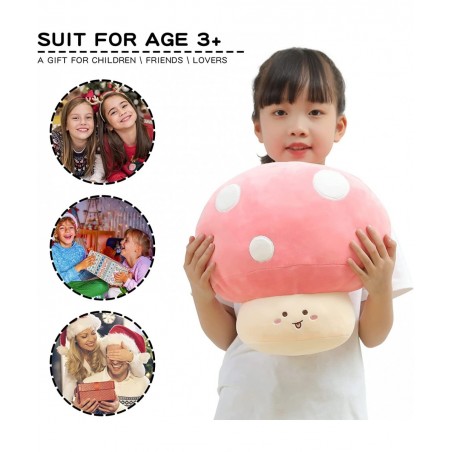 12.6" Mushroom Stuffed Animal Cute Big Mushroom Squishy Soft Hug Pillow Animals Plush Toy Doll for Kids Birthday Valentine $5...