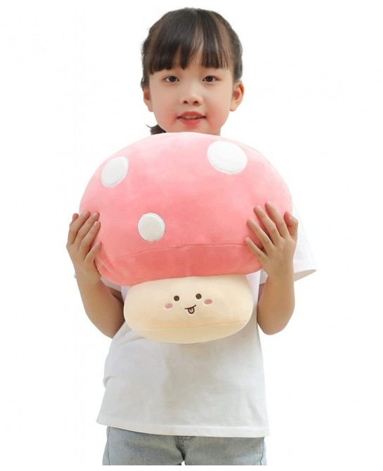 12.6" Mushroom Stuffed Animal Cute Big Mushroom Squishy Soft Hug Pillow Animals Plush Toy Doll for Kids Birthday Valentine $5...