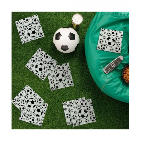 100 Pcs Football Soccer Napkins Disposable Paper Napkins Football Soccer Party Napkins Sports Theme Party Supplies Football S...