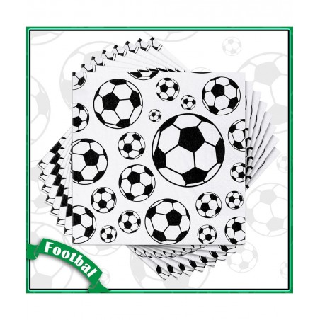 100 Pcs Football Soccer Napkins Disposable Paper Napkins Football Soccer Party Napkins Sports Theme Party Supplies Football S...