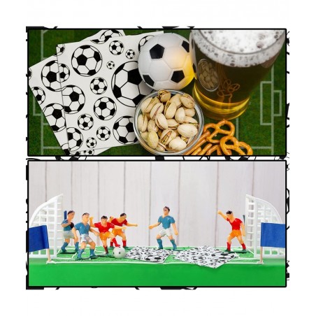 100 Pcs Football Soccer Napkins Disposable Paper Napkins Football Soccer Party Napkins Sports Theme Party Supplies Football S...