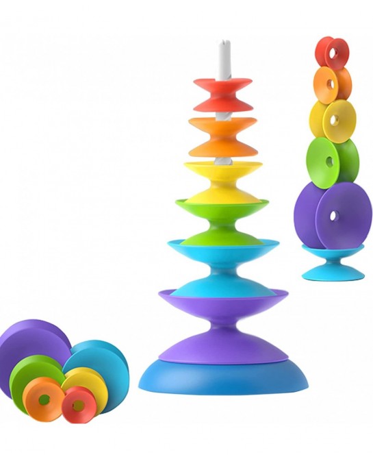 VIPAMZ] Early Learning Stacking Toys for Kids Interactive Educational Stack Up and Spinning Toddler Toys Montessori Toys for ...