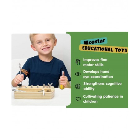 Montessori Screwdriver Board Set Montessori Toys for 3+ Year Old Basic Skills Sensory Learning Sensory Bin Toys Preschool Mat...