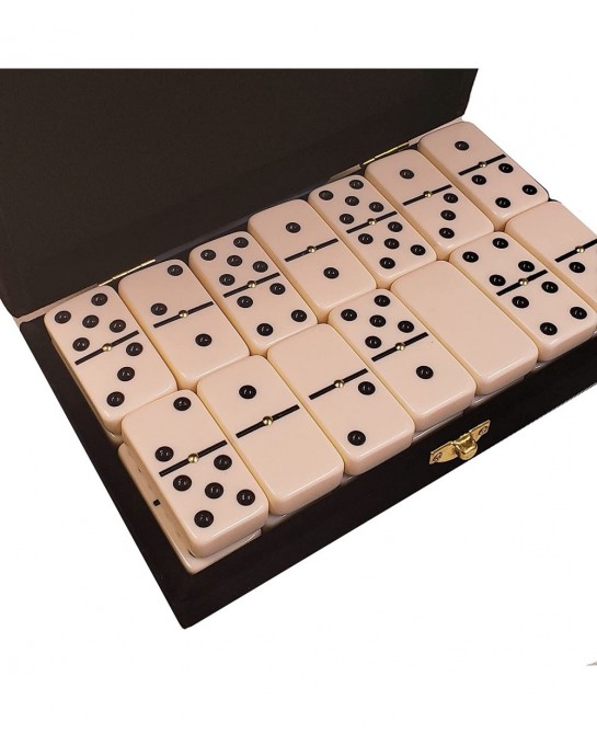 Domino Double 6 Creamy Blush Tiles Jumbo Tournament Size w/Spinners $68.34 Domino & Tile Games