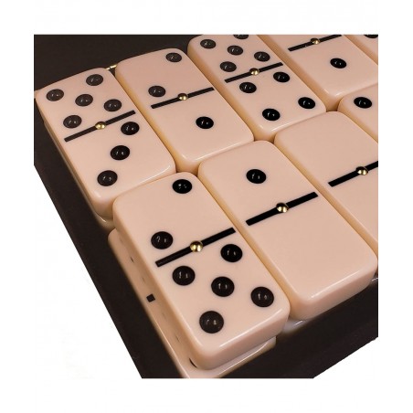 Domino Double 6 Creamy Blush Tiles Jumbo Tournament Size w/Spinners $68.34 Domino & Tile Games