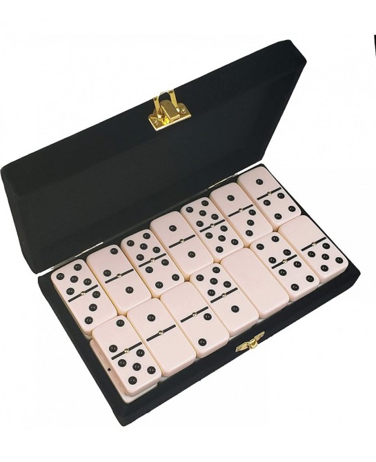 Domino Double 6 Creamy Blush Tiles Jumbo Tournament Size w/Spinners $68.34 Domino & Tile Games