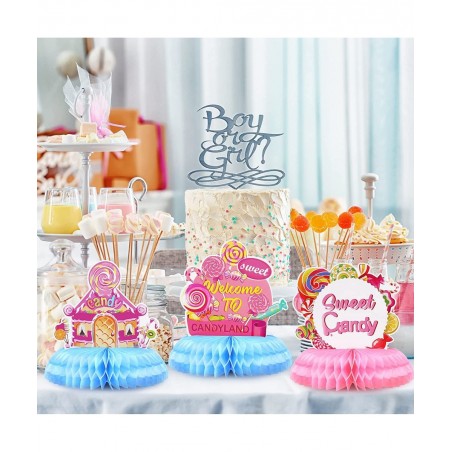10 Pcs Candy Party Supplies Candyland Table Honeycomb Centerpiece Decorations Colorful Candy Themed Birthday Party Decoration...