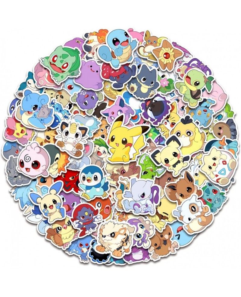 100 Pieces Anime Stickers Kawaii Cartoon Gift for Kids Teen Birthday Party Vinyl Waterproof Stickers for Water Bottle Hydro F...