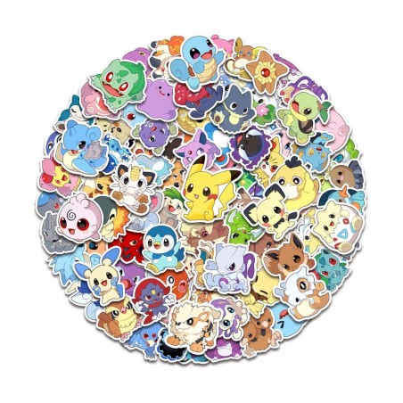 100 Pieces Anime Stickers Kawaii Cartoon Gift for Kids Teen Birthday Party Vinyl Waterproof Stickers for Water Bottle Hydro F...