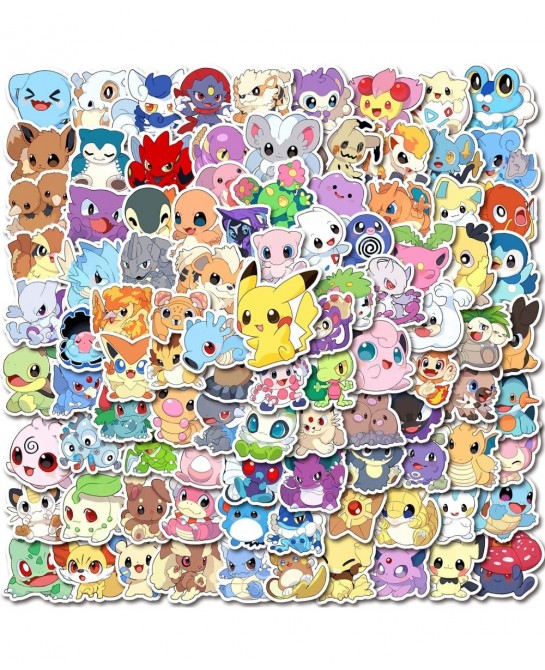 100 Pieces Anime Stickers Kawaii Cartoon Gift for Kids Teen Birthday Party Vinyl Waterproof Stickers for Water Bottle Hydro F...